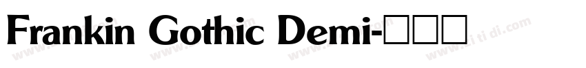 Frankin Gothic Demi字体转换